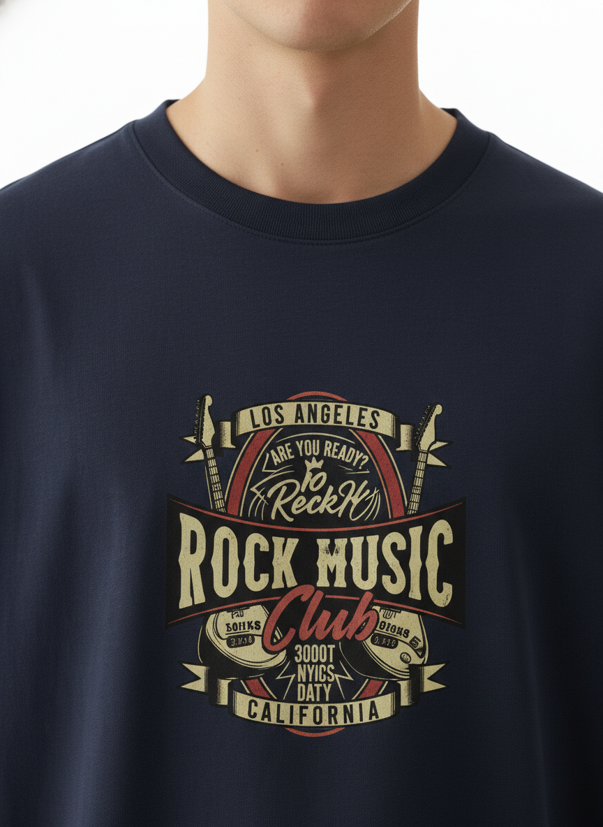 Men Oversized Cotton Printed T-Shirt