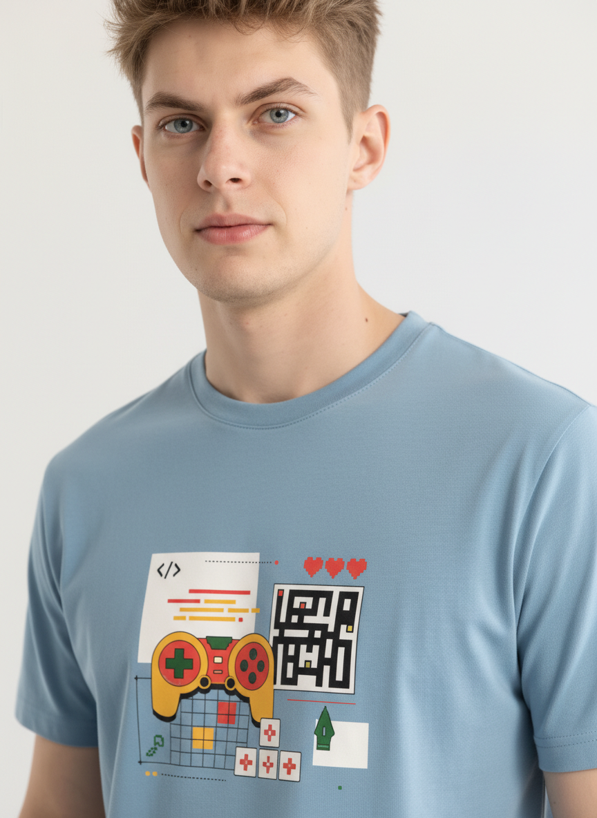Men Regular Pure Cotton Printed T-Shirt