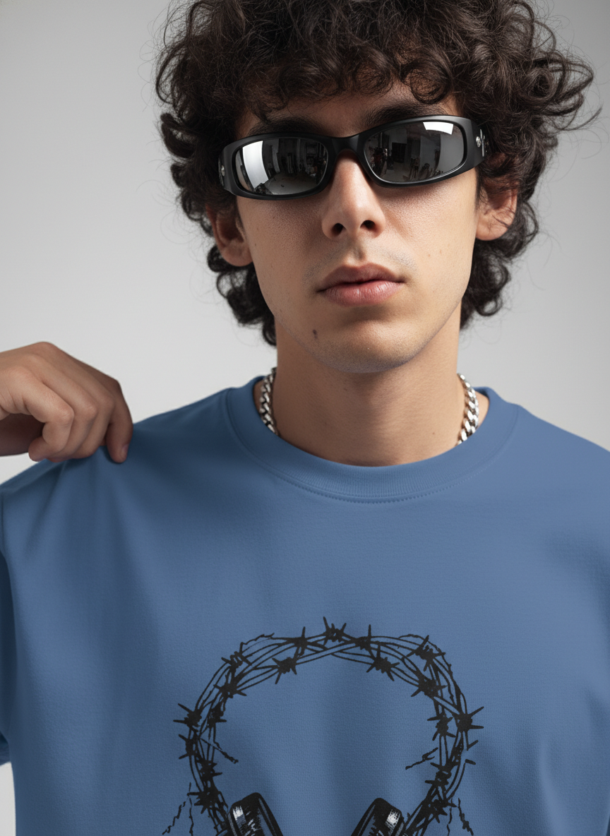 Men Oversized Cotton Printed T-Shirt