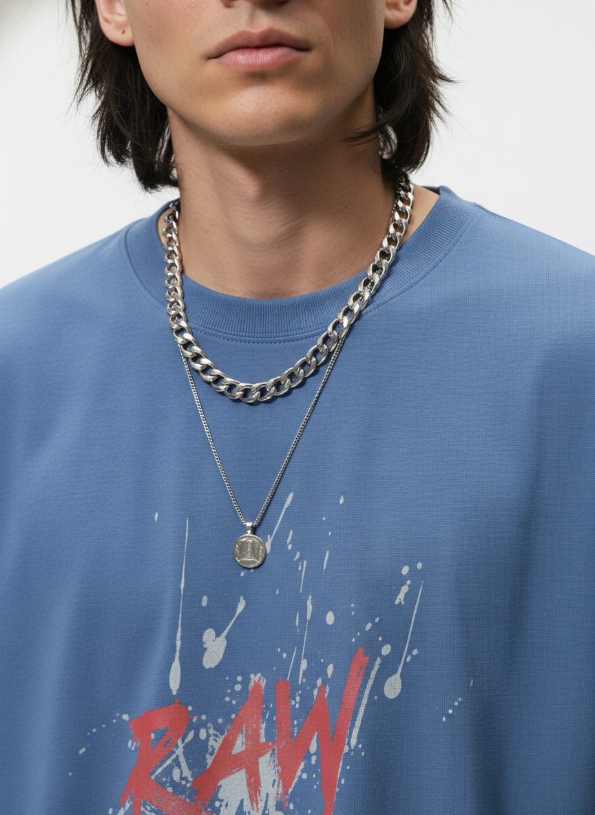Men Oversized Cotton Printed T-Shirt