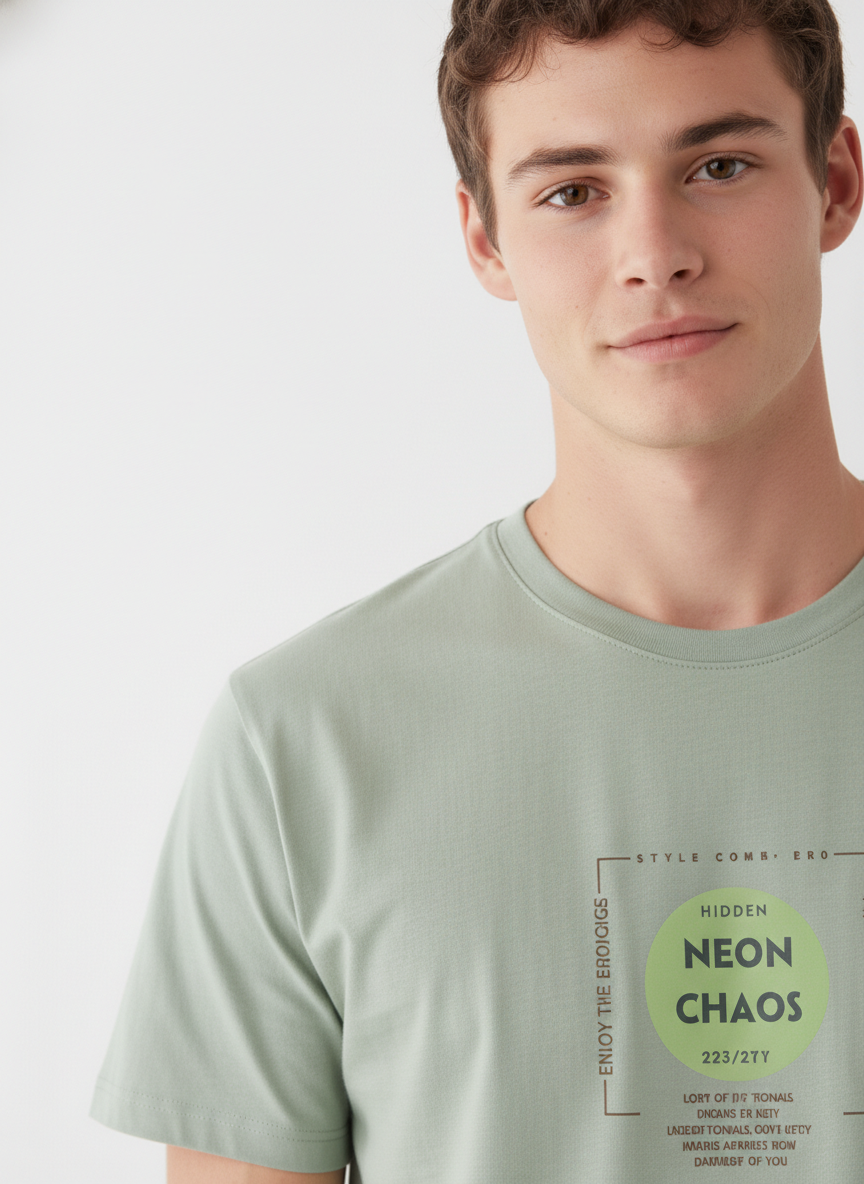 Men Regular Pure Cotton Printed T-Shirt