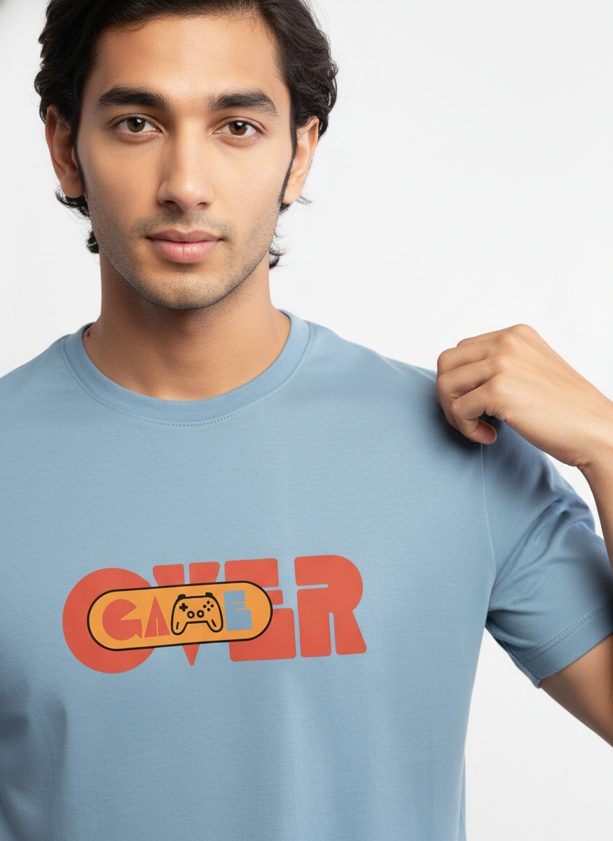 Men Regular Pure Cotton Printed T-Shirt