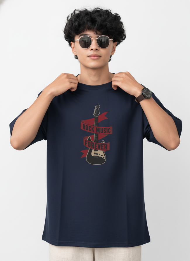 Men Oversized Cotton Printed T-Shirt