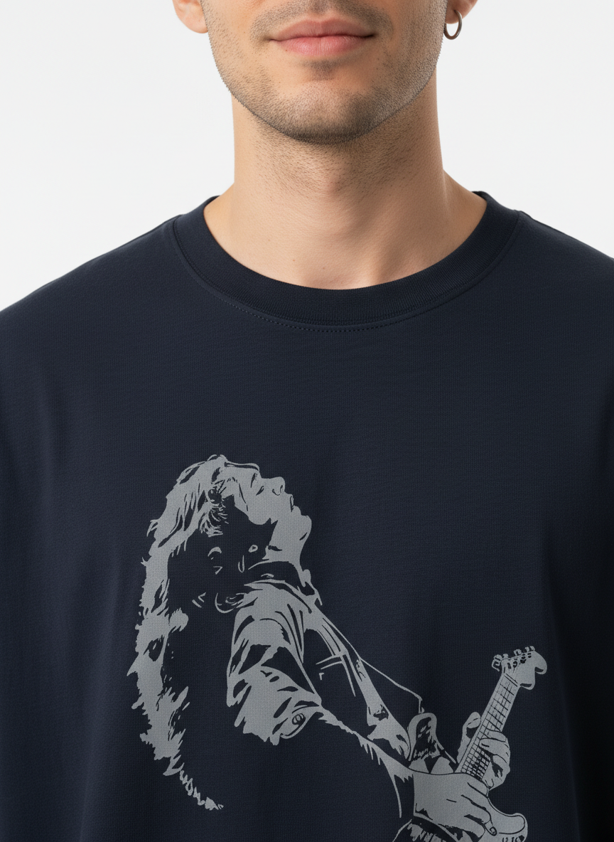Men Oversized Cotton Printed T-Shirt