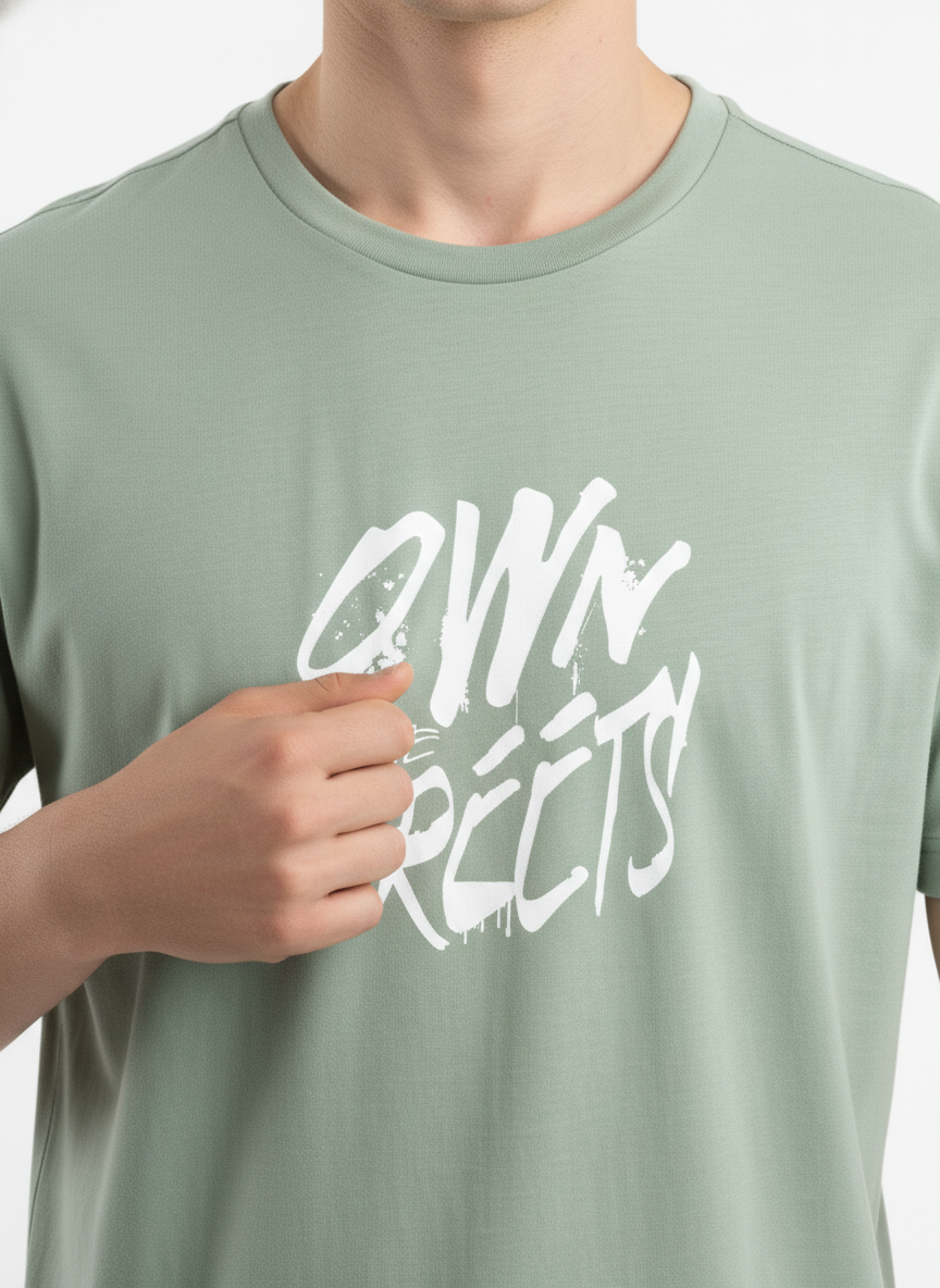 Men Regular Pure Cotton Printed T-Shirt