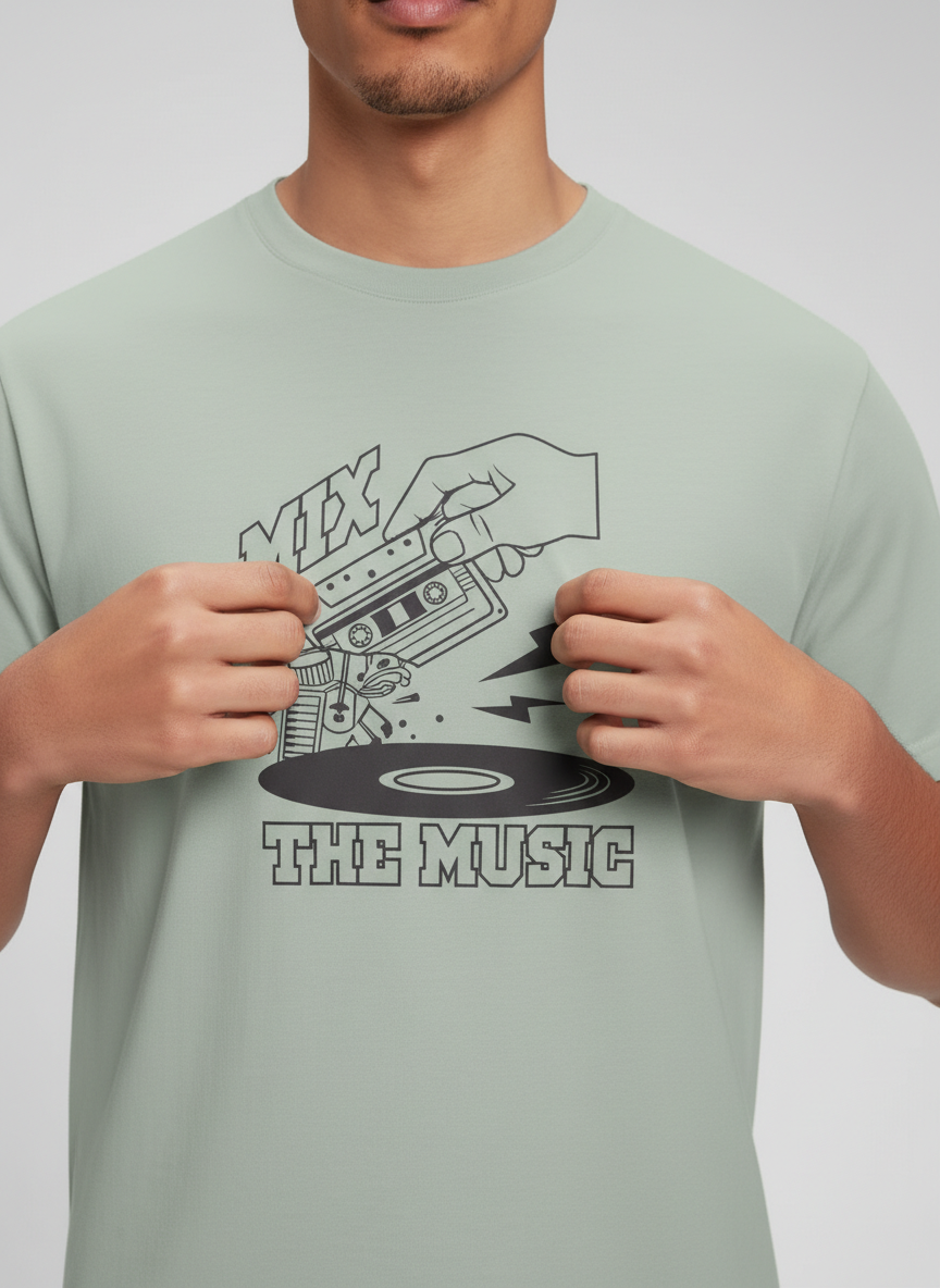 Men Regular Pure Cotton Printed T-Shirt