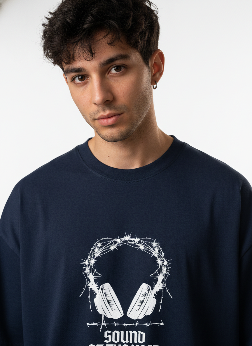 Men Oversized Cotton Printed T-Shirt