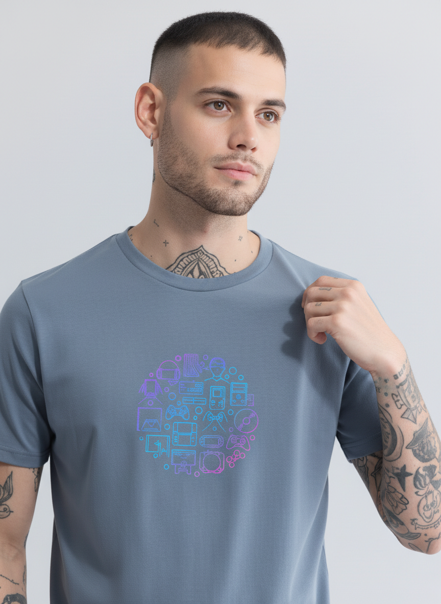 Men Regular Pure Cotton Printed T-Shirt