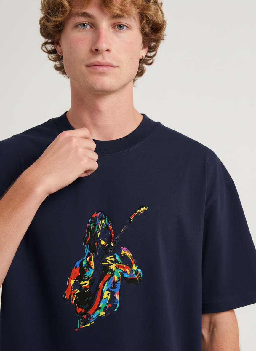 Men Oversized Cotton Printed T-Shirt