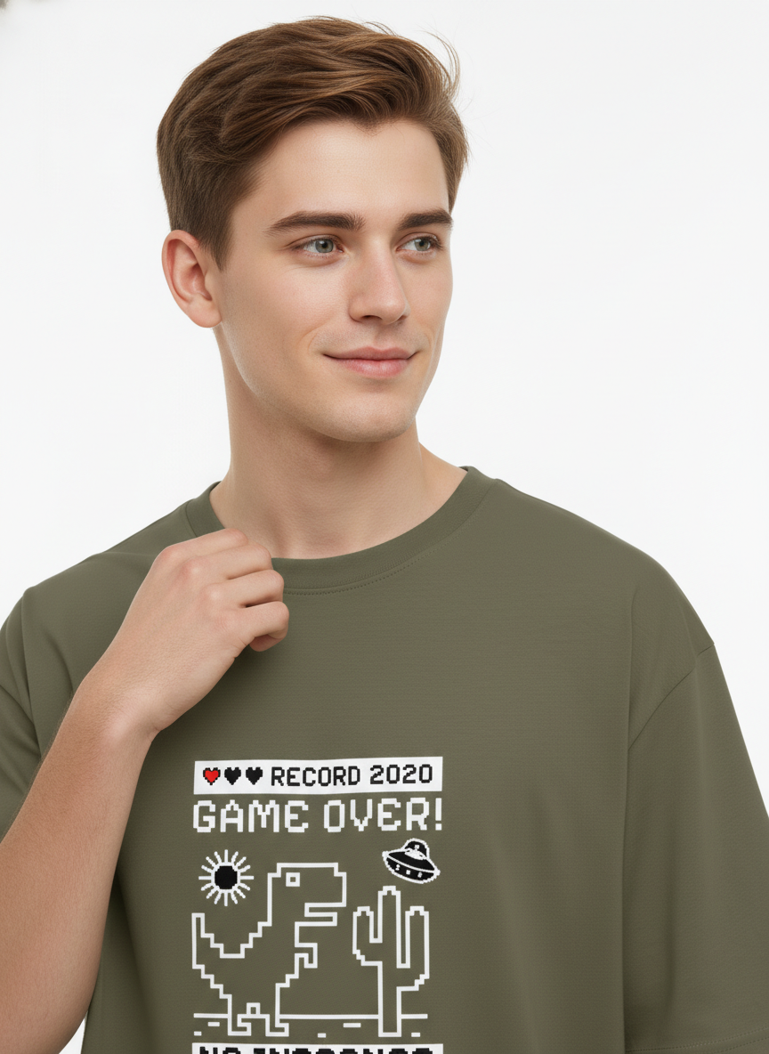 Men Oversized Cotton Printed T-Shirt