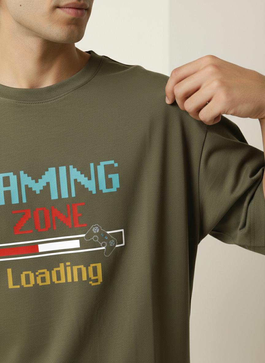 Men Oversized Cotton Printed T-Shirt