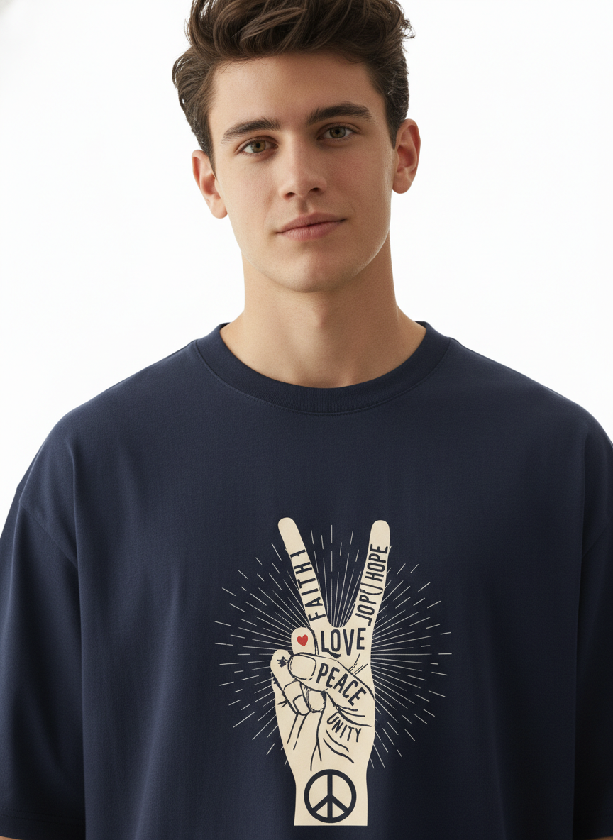 Men Oversized Cotton Printed T-Shirt