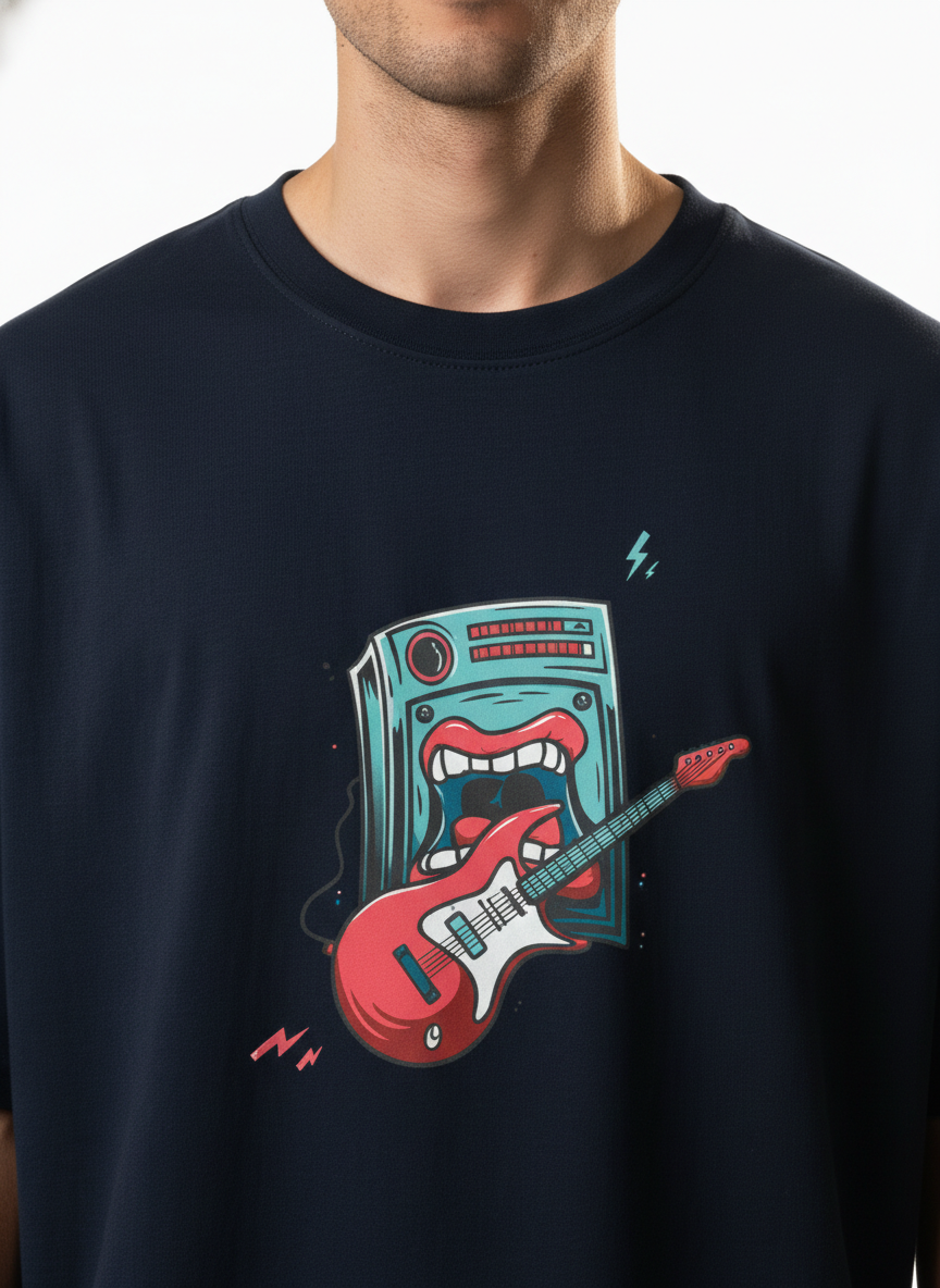 Men Oversized Cotton Printed T-Shirt