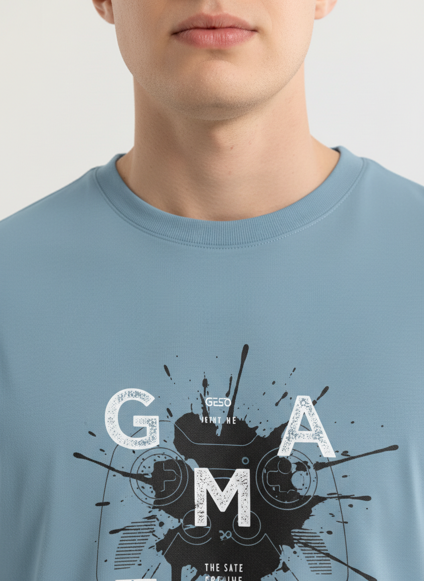 Men Regular Pure Cotton Printed T-Shirt