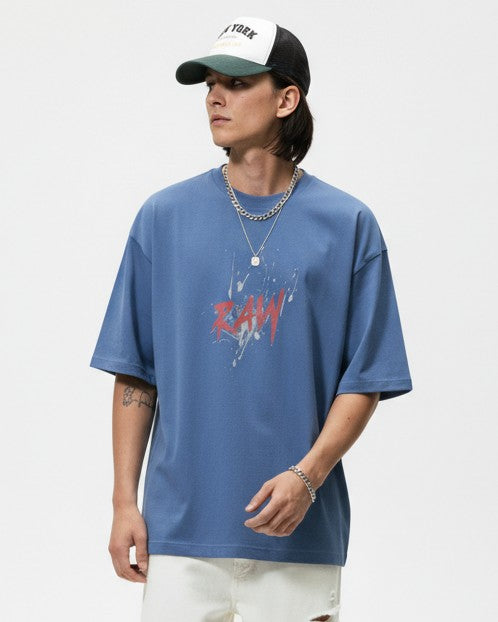 Men Oversized Cotton Printed T-Shirt