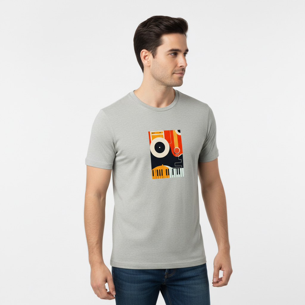 Men Regular Pure Cotton Printed T-Shirt