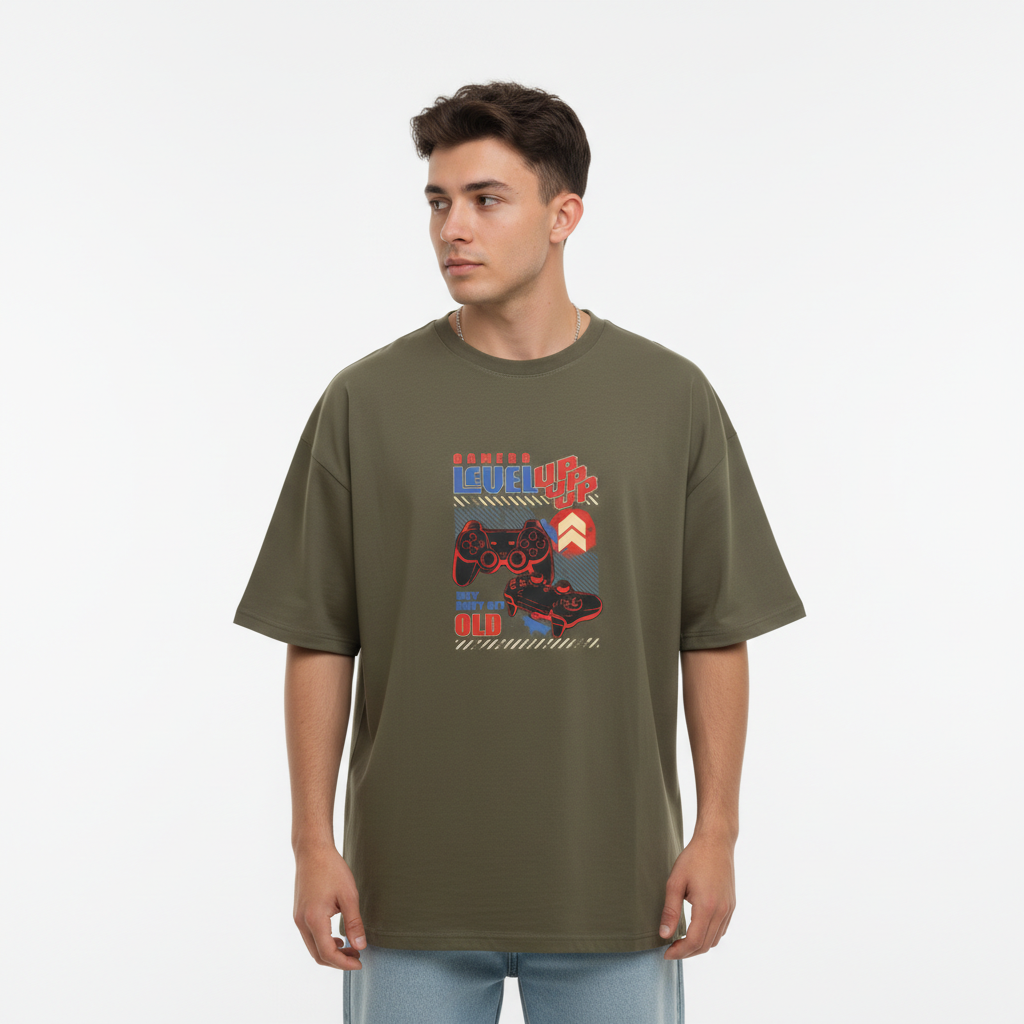 Men Oversized Cotton Printed T-Shirt