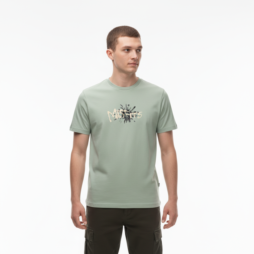 Men Regular Pure Cotton Printed T-Shirt