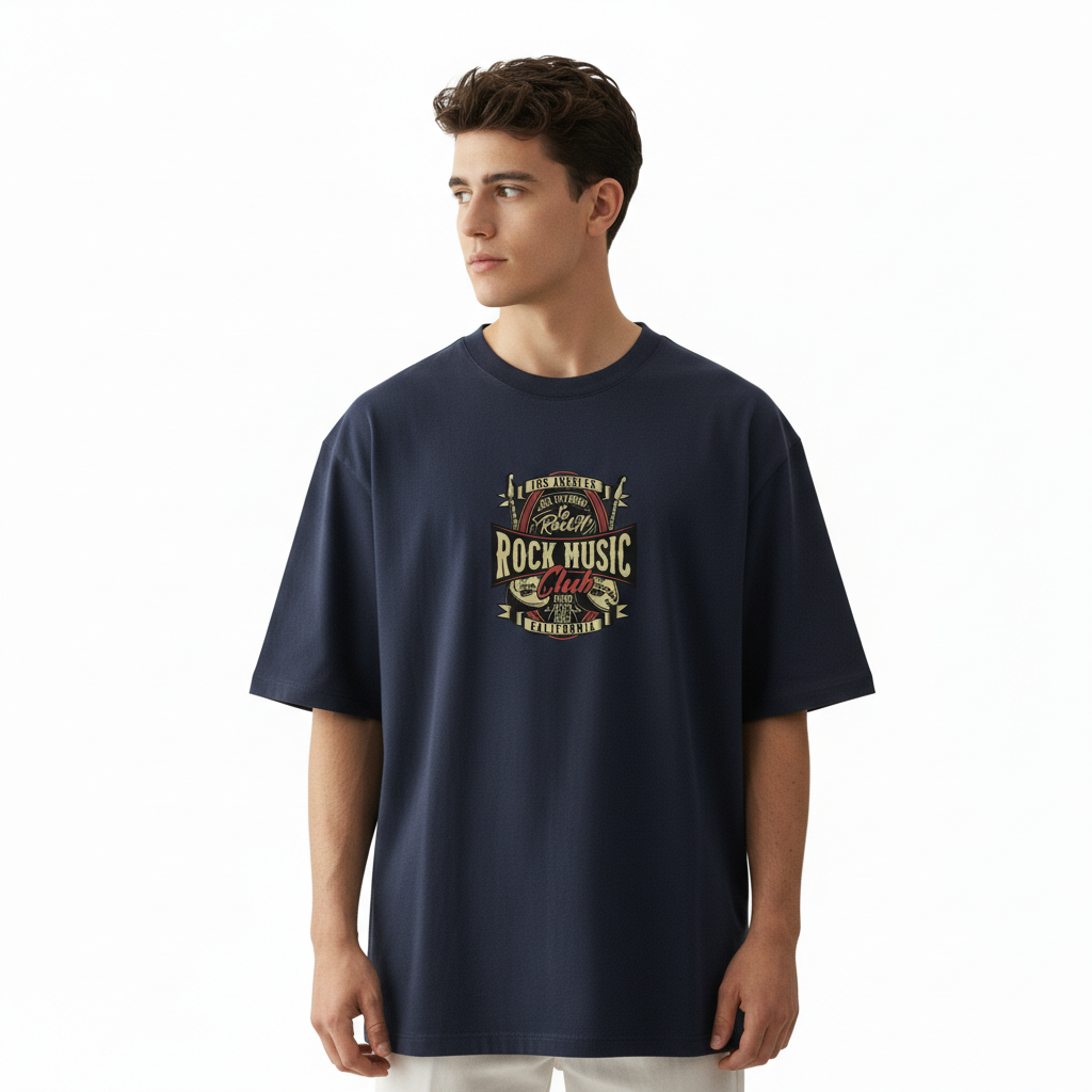 Men Oversized Cotton Printed T-Shirt