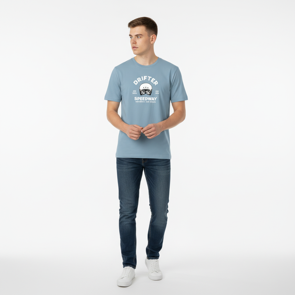 Men Regular Pure Cotton Printed T-Shirt