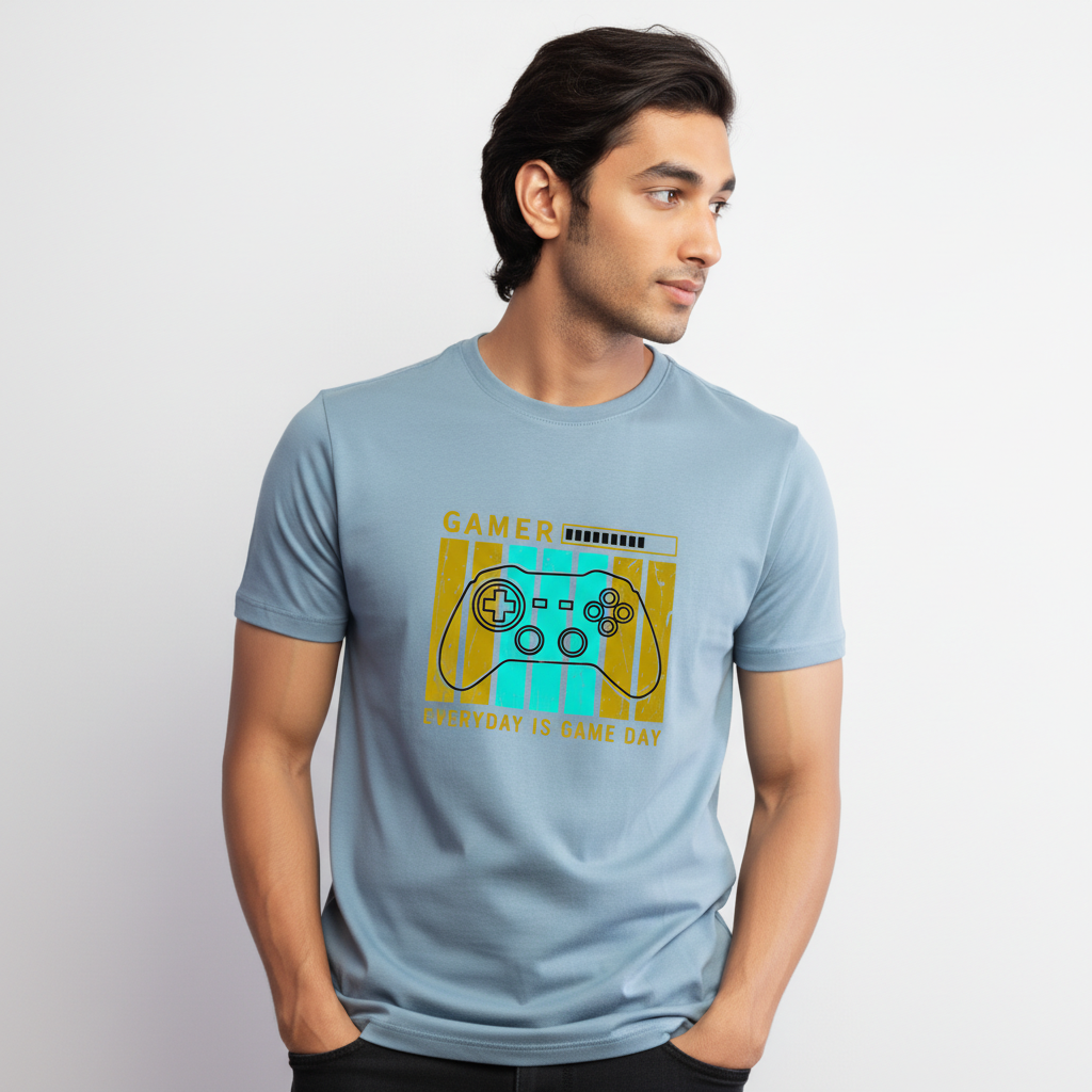 Men Regular Pure Cotton Printed T-Shirt