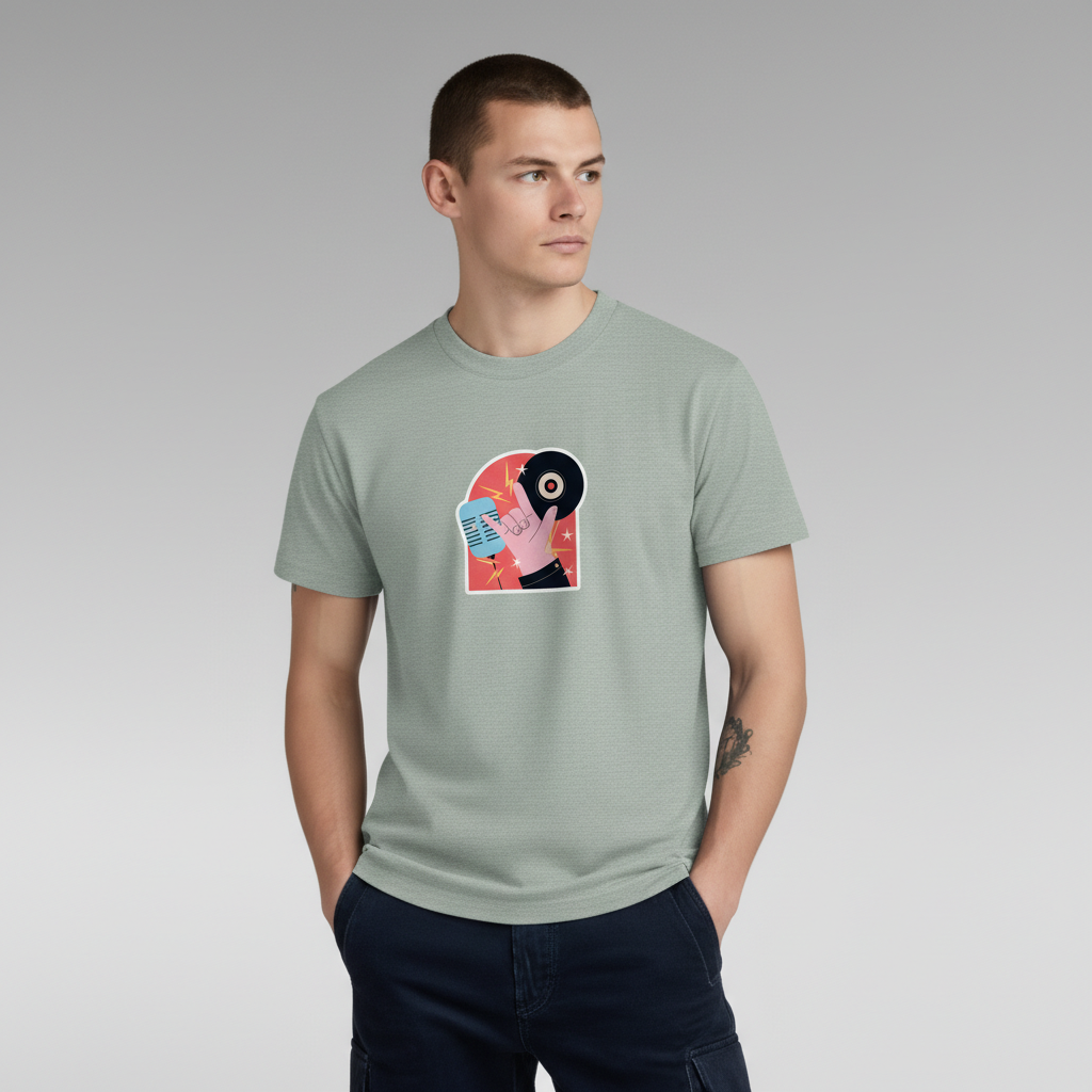 Men Regular Pure Cotton Printed T-Shirt