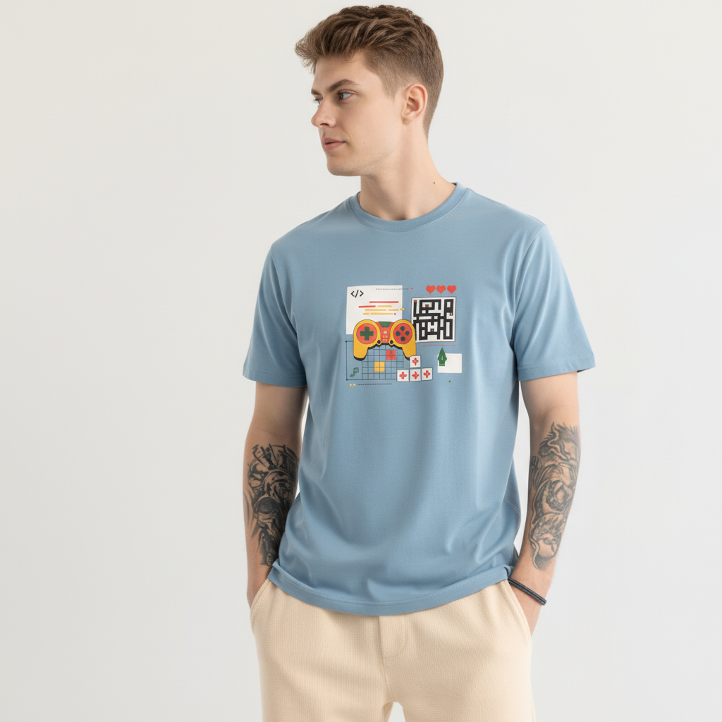 Men Regular Pure Cotton Printed T-Shirt
