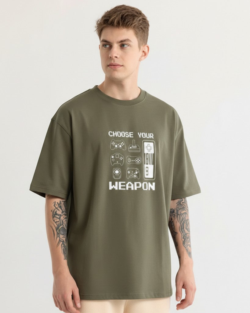 Men Oversized Cotton Printed T-Shirt