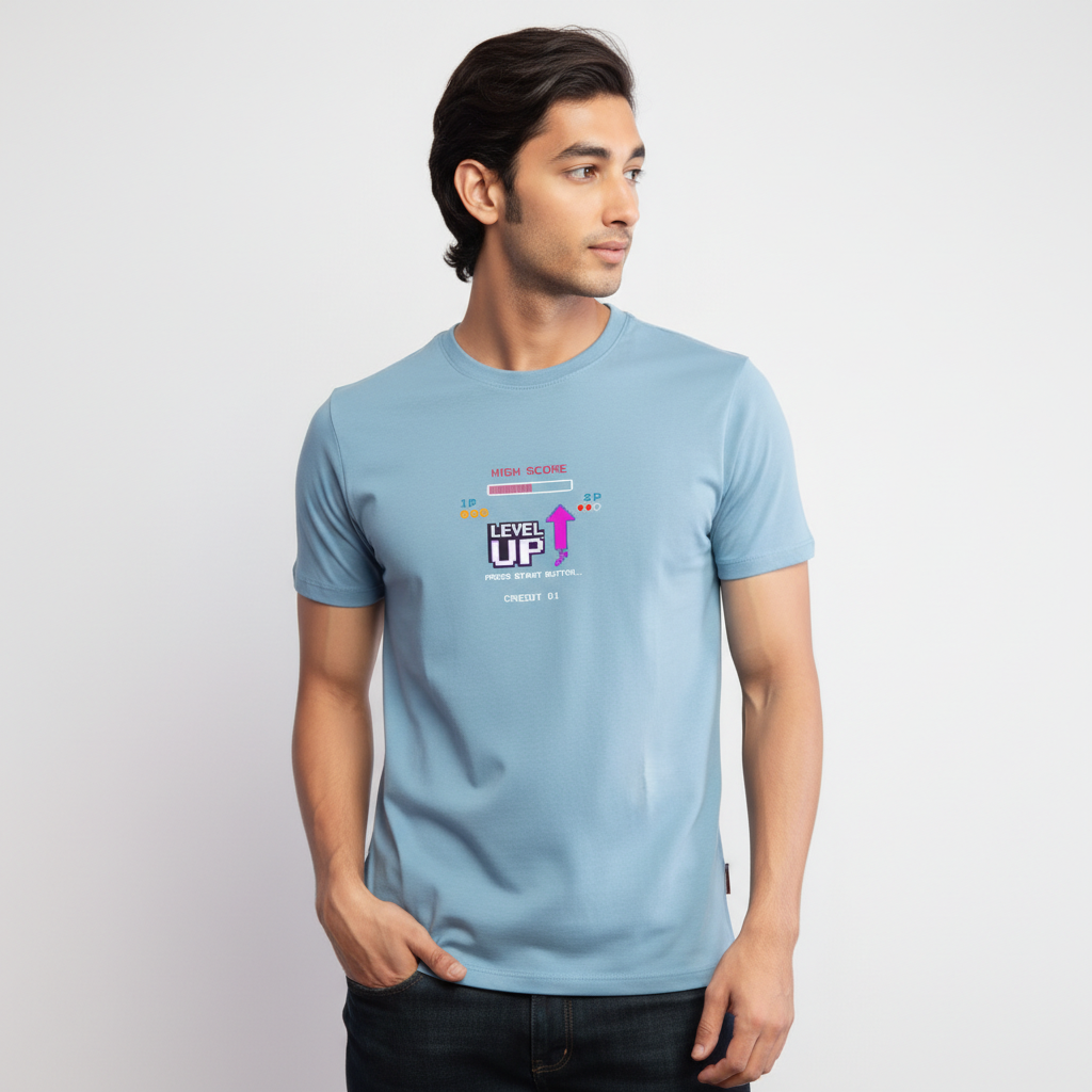 Men Regular Pure Cotton Printed T-Shirt