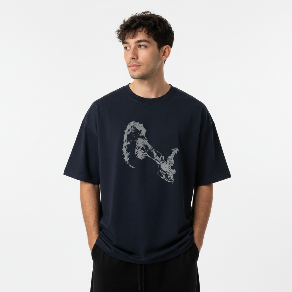 Men Oversized Cotton Printed T-Shirt