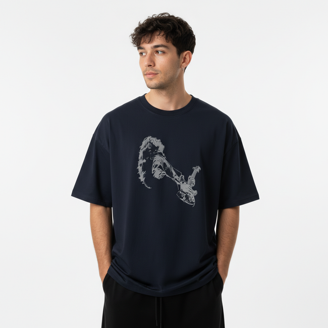 Men Oversized Cotton Printed T-Shirt