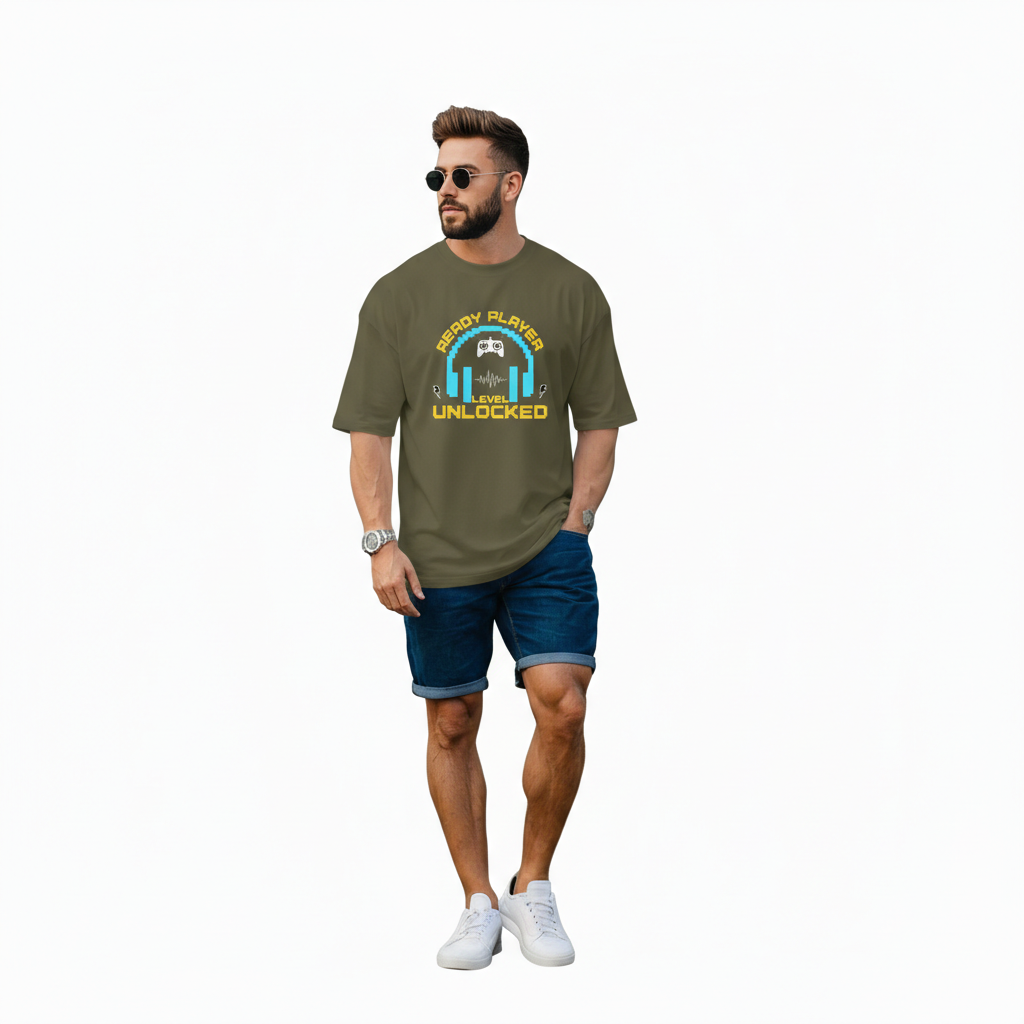 Men Oversized Cotton Printed T-Shirt