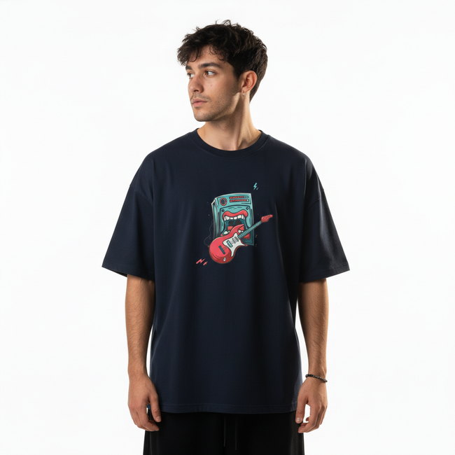 Men Oversized Cotton Printed T-Shirt
