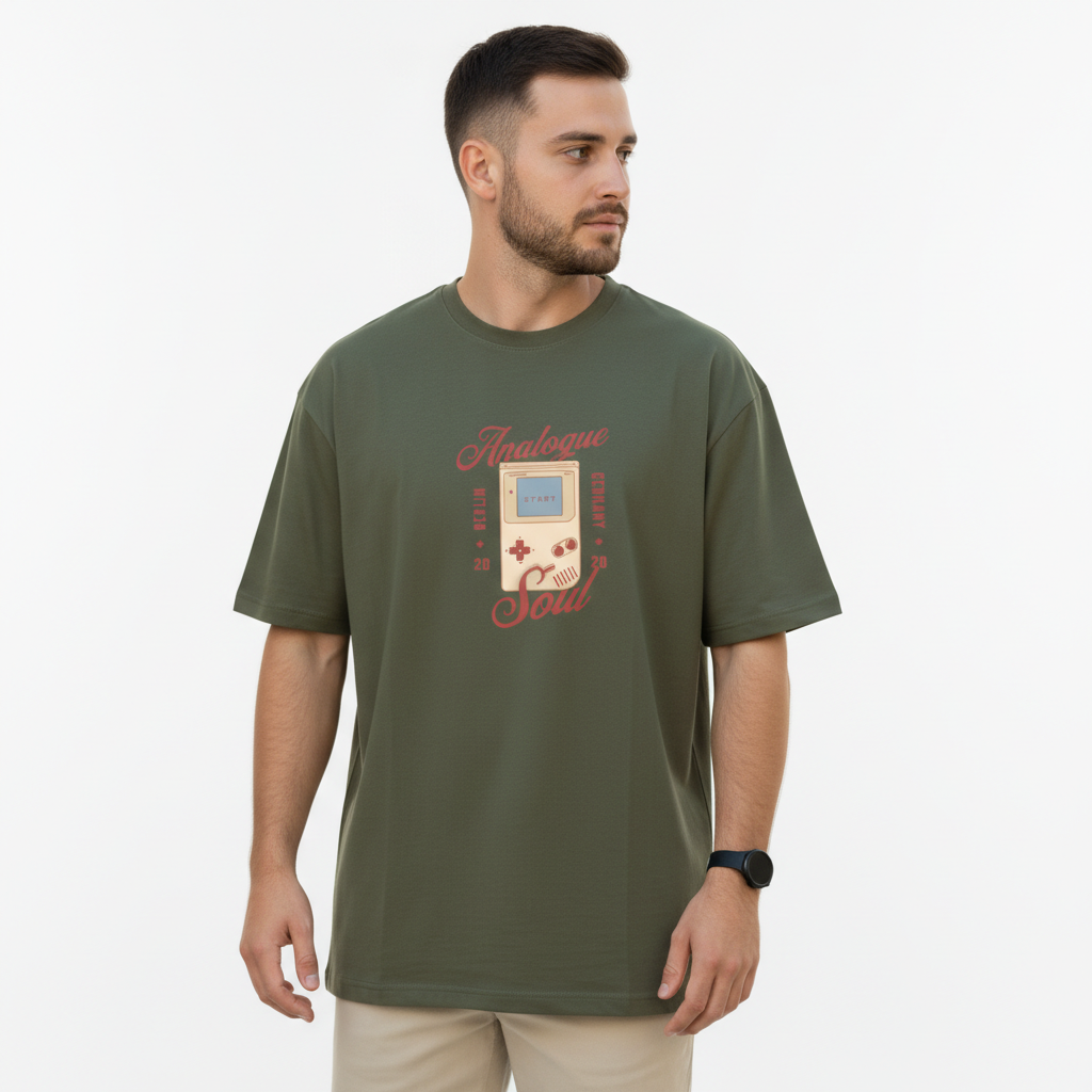 Men Oversized Cotton Printed T-Shirt