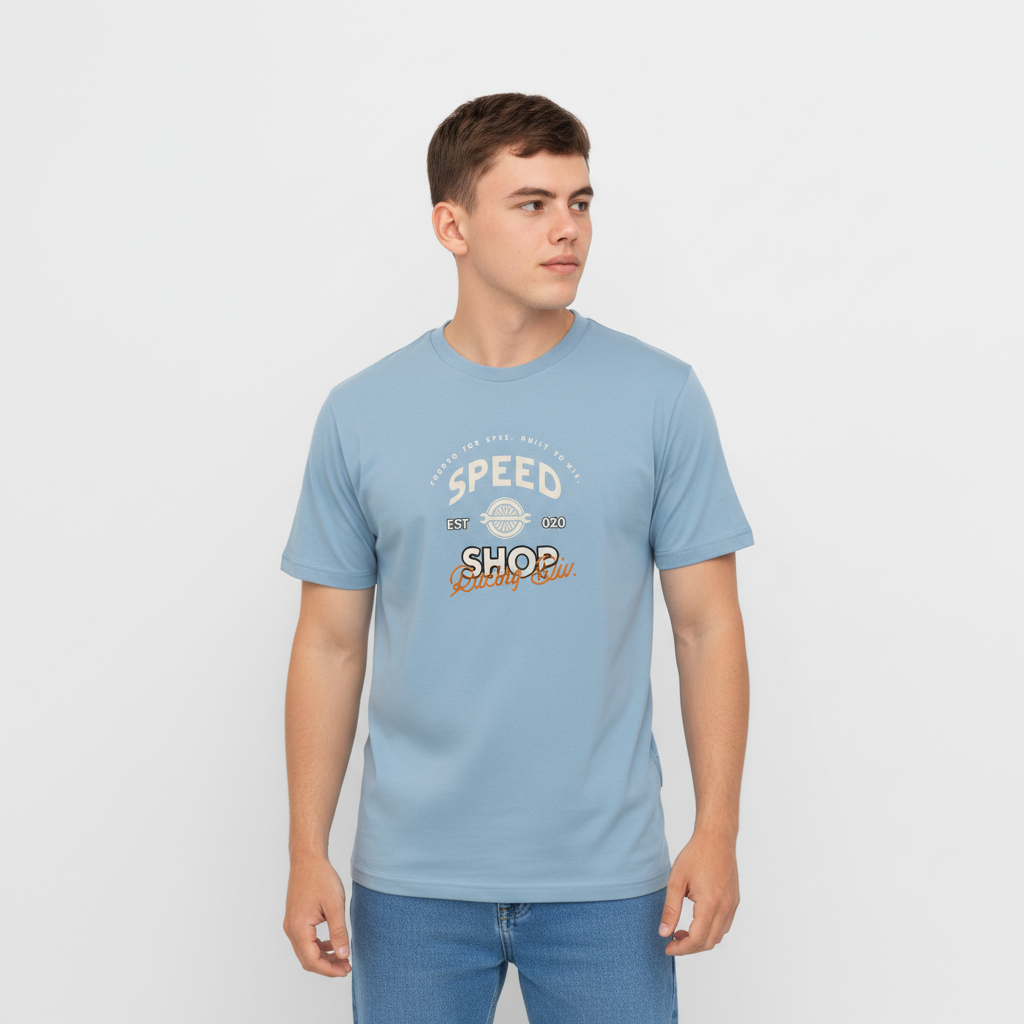 Men Regular Pure Cotton Printed T-Shirt