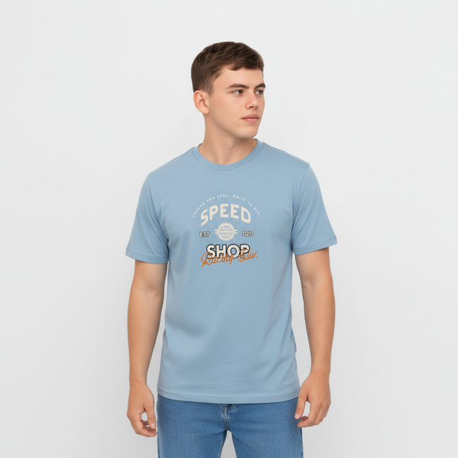 Men Regular Pure Cotton Printed T-Shirt