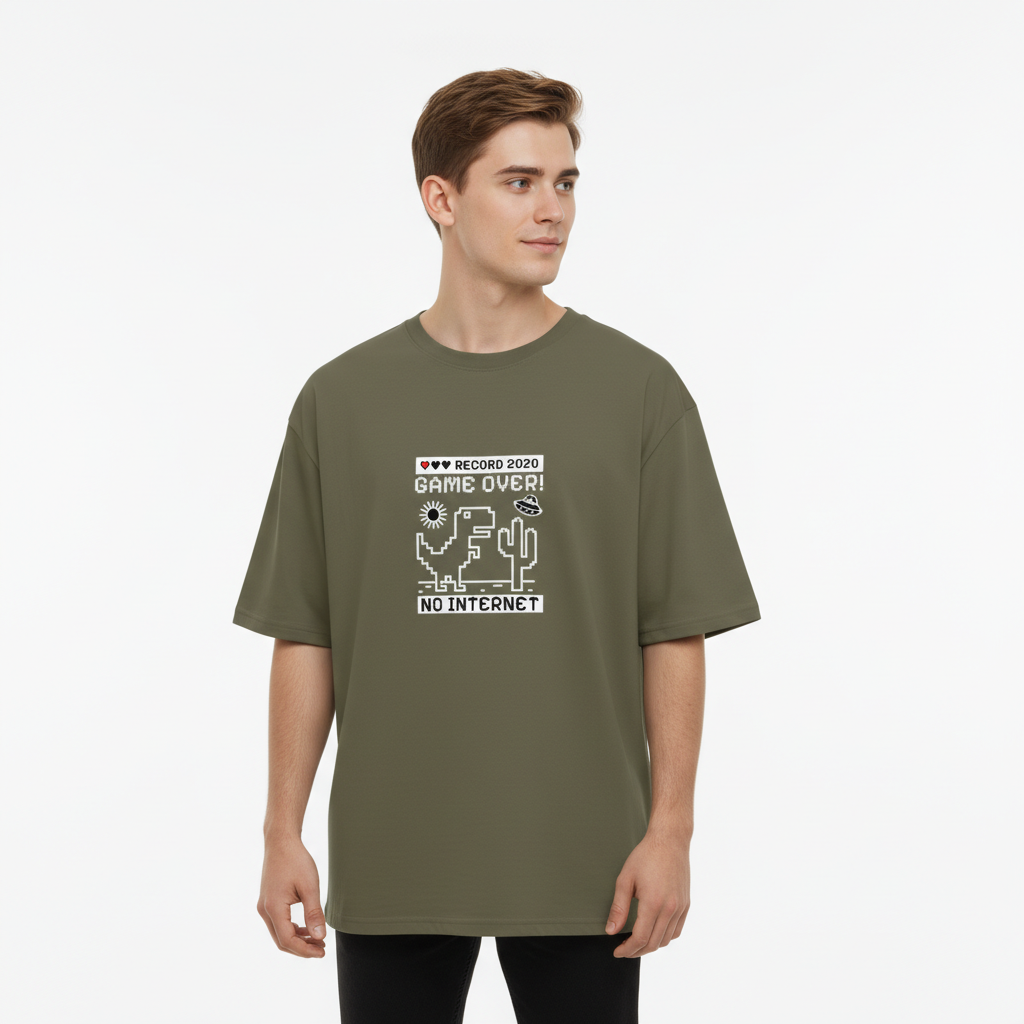 Men Oversized Cotton Printed T-Shirt