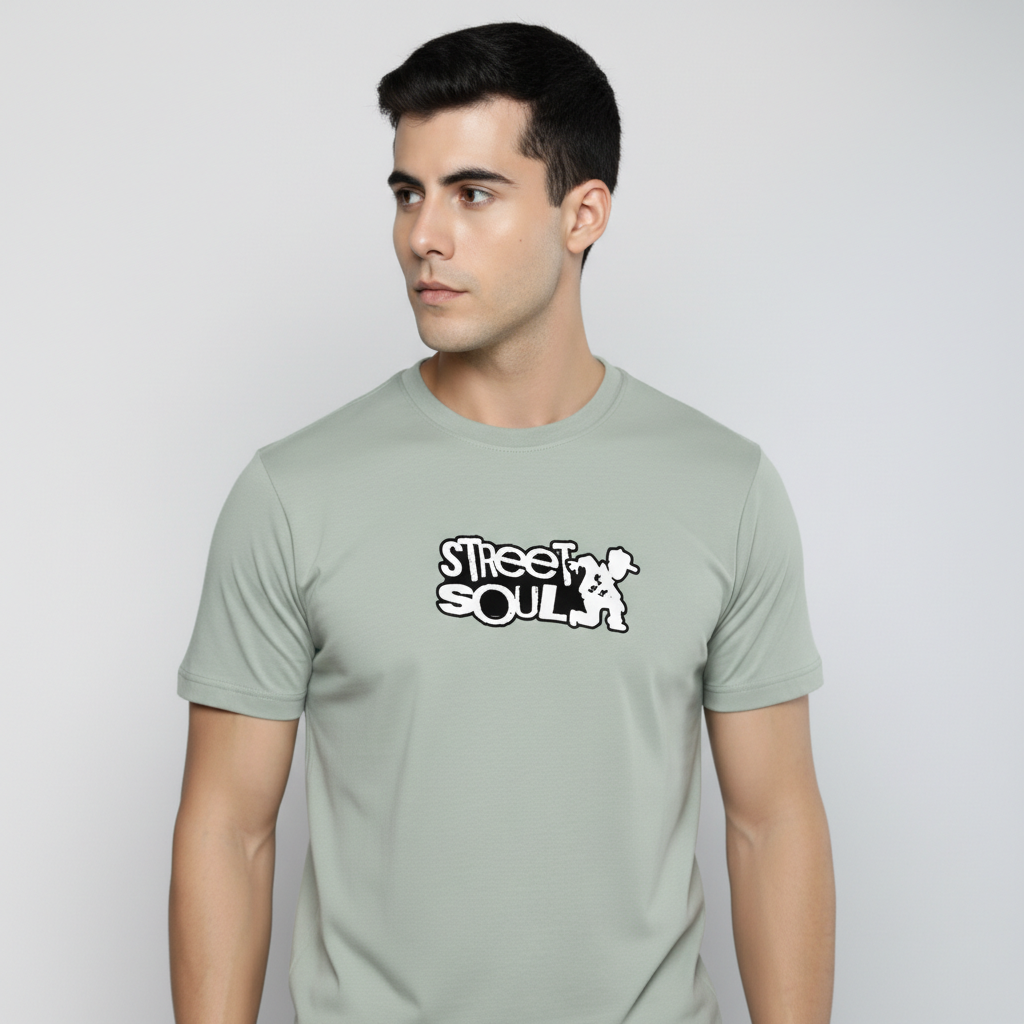 Men Regular Pure Cotton Printed T-Shirt
