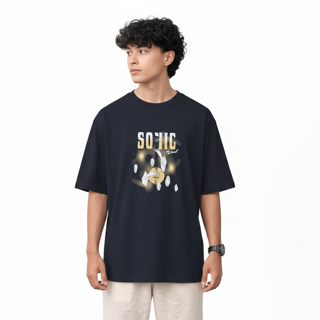 Men Oversized Cotton Printed T-Shirt