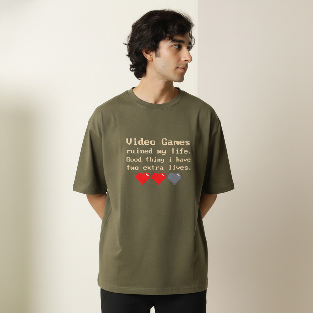 Men Oversized Cotton Printed T-Shirt