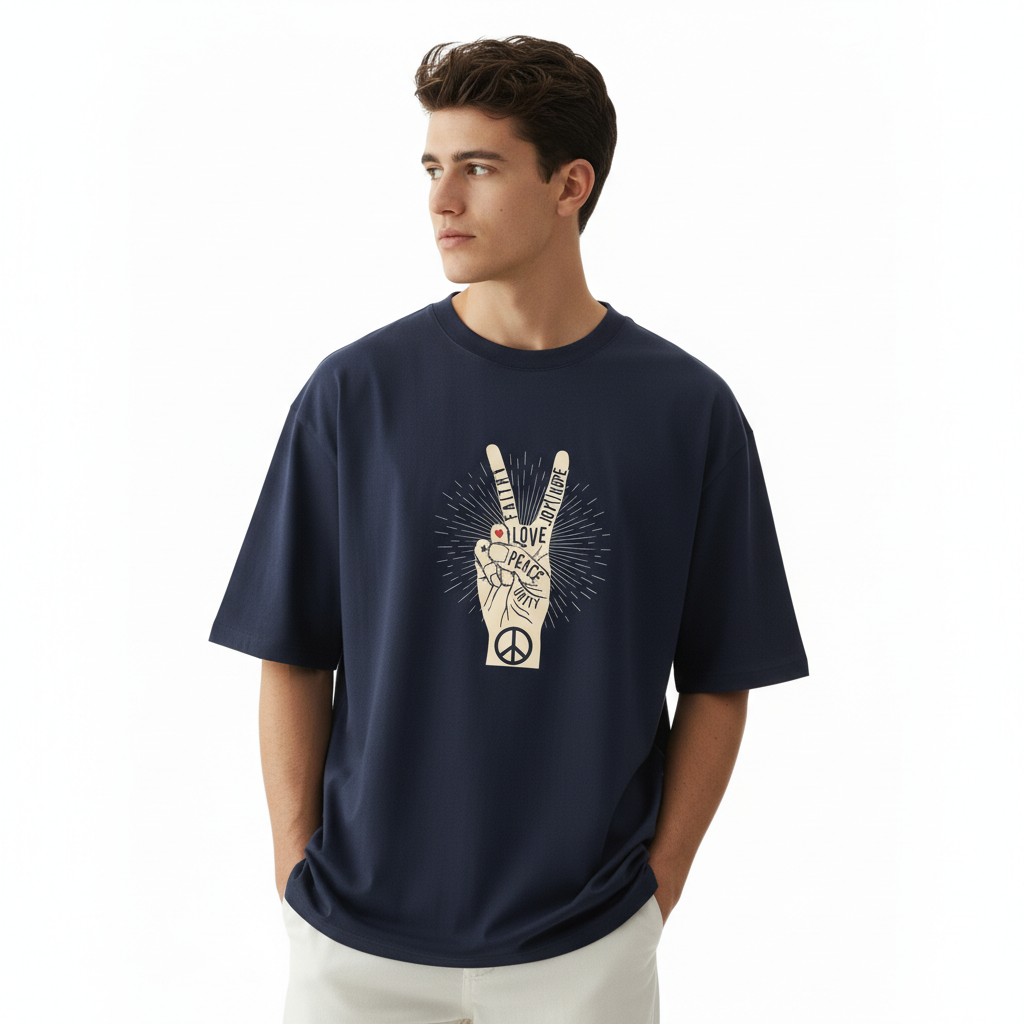 Men Oversized Cotton Printed T-Shirt