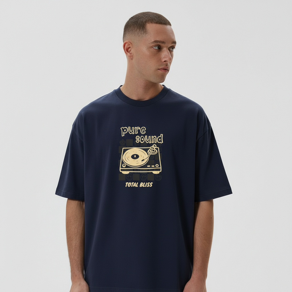 Men Oversized Cotton Printed T-Shirt