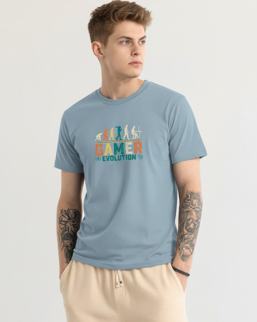 Men Regular Pure Cotton Printed T-Shirt