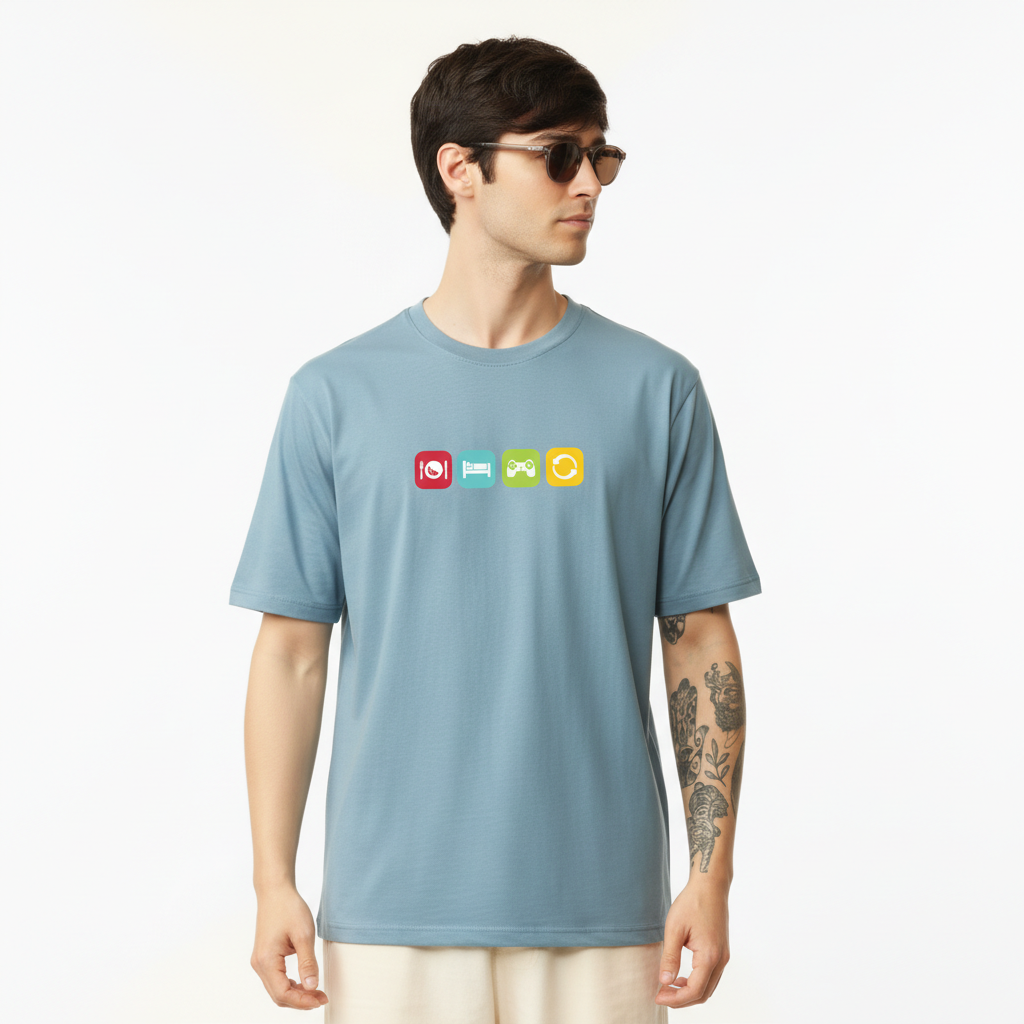 Men Regular Pure Cotton Printed T-Shirt