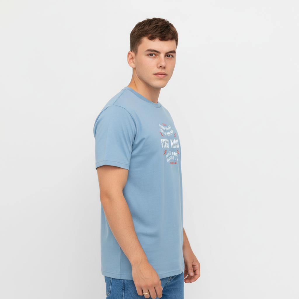 Men Regular Pure Cotton Printed T-Shirt