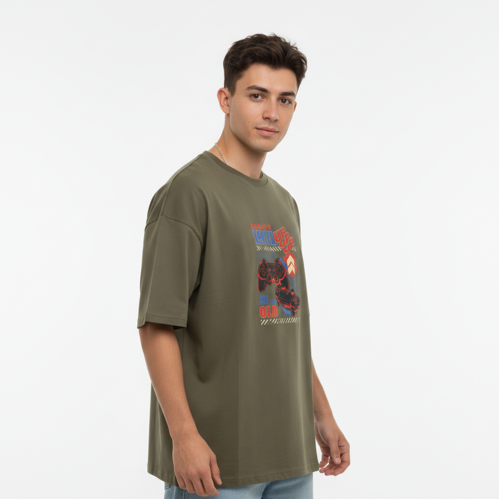 Men Oversized Cotton Printed T-Shirt
