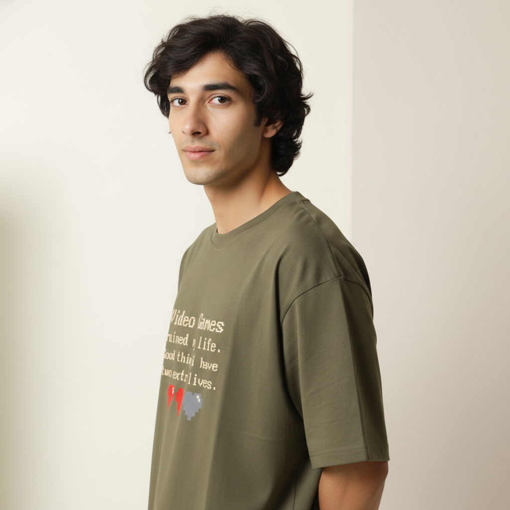 Men Oversized Cotton Printed T-Shirt