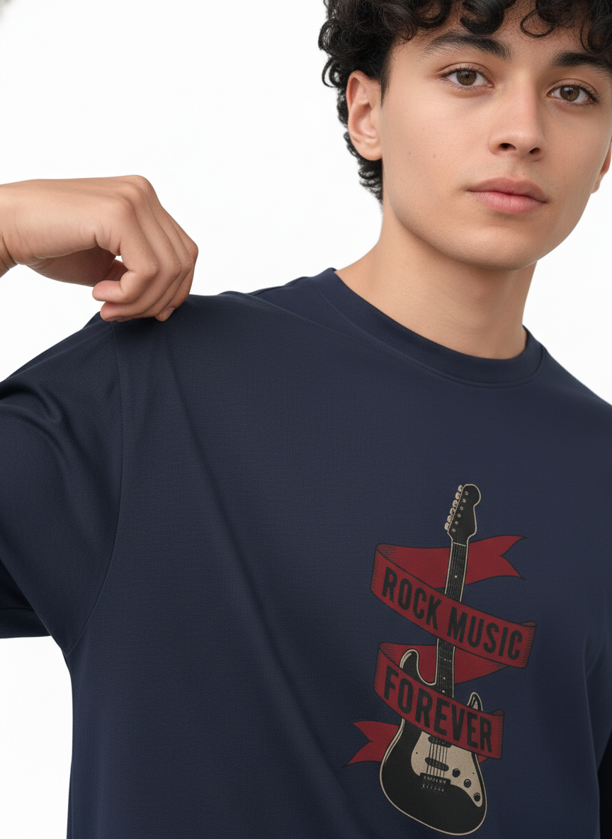 Men Oversized Cotton Printed T-Shirt
