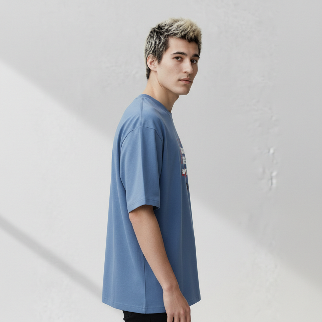 Men Oversized Cotton Printed T-Shirt