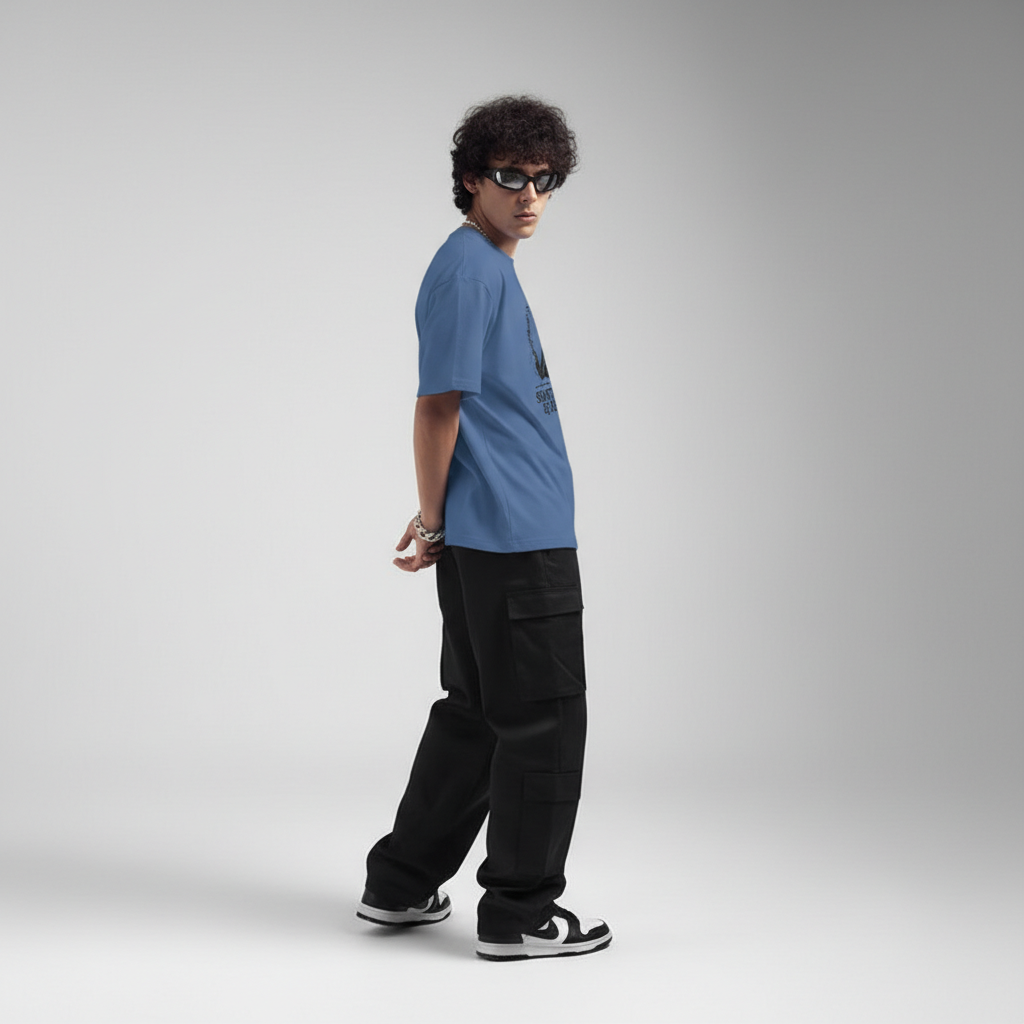 Men Oversized Cotton Printed T-Shirt